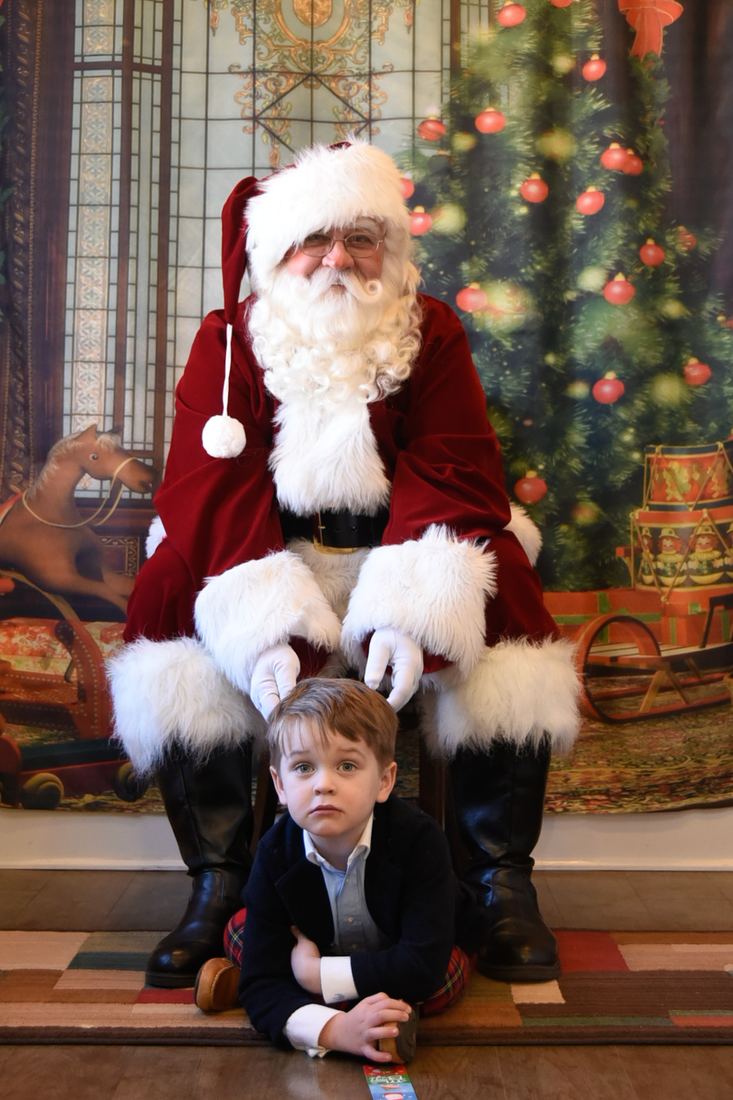 Family photo with Santa at the office
