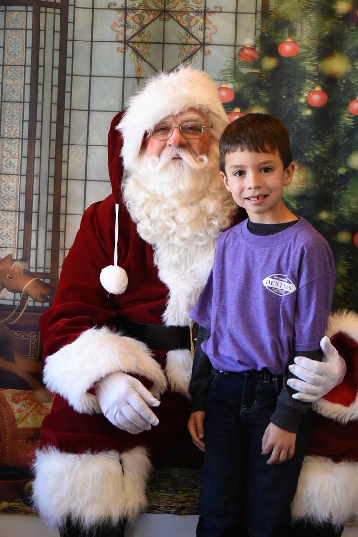 Santa with young visitors